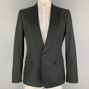 DSQUARED2 Size 44 Black Cotton Shawl Collar Sport Coat